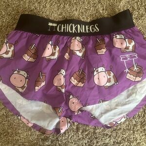 Chicknlegs Women's Chocolate Milk Cow Running Shorts